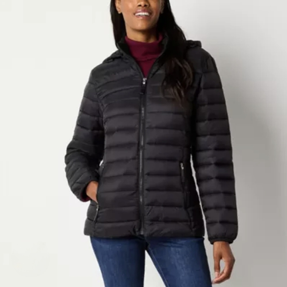 St. John's Bay Black Puffer Jacket